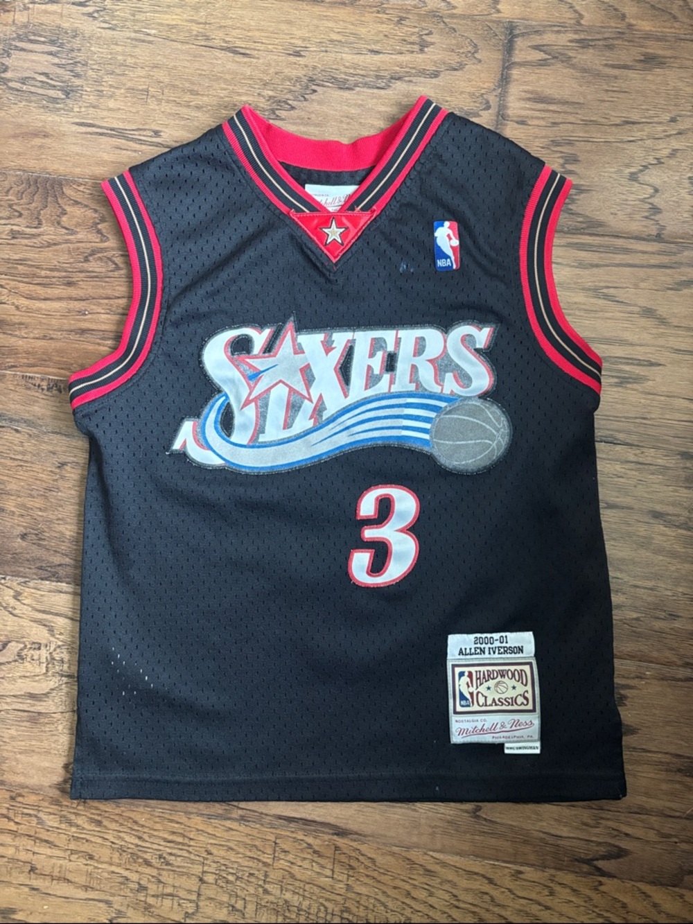 Mitchell & Ness Sixers Iverson #3 Hardwood Classics Kid's Jersey